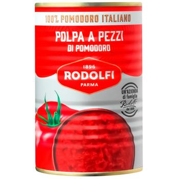 Rodolfi Peeled Tomatoes Cut into Cubes 400g