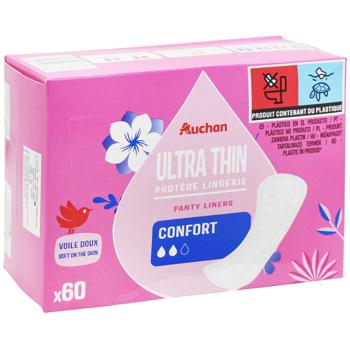 Прокладки ежедневные Auchan ультратонкие 60шт - купить, цены на - фото 3