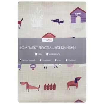 Комплект постільної білизни Home Line Гав-Гав пісочний - купити, ціни на МегаМаркет - фото 1