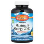 Carlson Labs Maximum Omega 2000 Lemon Flavored Fish Oil 2000mg 90 softgels