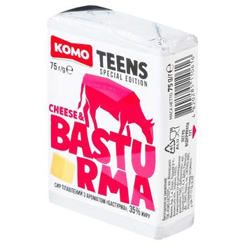 Komo Processed Cheese with Basturma Flavor 35% 75g - buy, prices for Auchan - photo 1