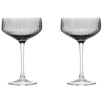 Набор бокалов Ardesto Black Mars Alcor для шампанского серые 2шт 330мл - купить, цены на КОСМОС - фото 1