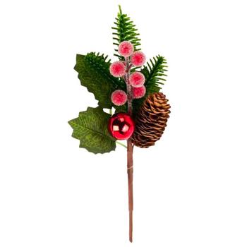 Ветка декоративная Koopman с ягодами в ассортименте 22см - купить, цены на КОСМОС - фото 8