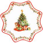 Тарілка порцелянова Різдвяна ялинка 19.5см 498-318 BONADI 1 шт