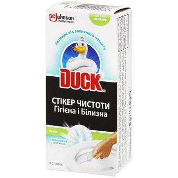 Стикеры чистоты для унитаза Duck Гигиена и белизна Лайм 3шт - купить, цены на ULTRAMARKET - фото 1