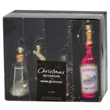Украшения елочные Koopman Набор для текилы 4шт