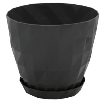 Crystal Anthracite Flower Pot with Stand 1.85l - buy, prices for MegaMarket - photo 1