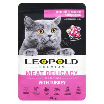 Leopold Premium Food for Cats with Turkey Meat 100g - buy, prices for METRO - photo 1