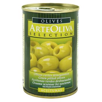 Оливки зелені Arte Oliva без кісточки 300г - купити, ціни на NOVUS - фото 1