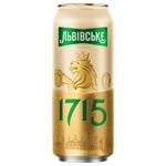 Пиво Львівське 1715 світле 4,5% 0,5л