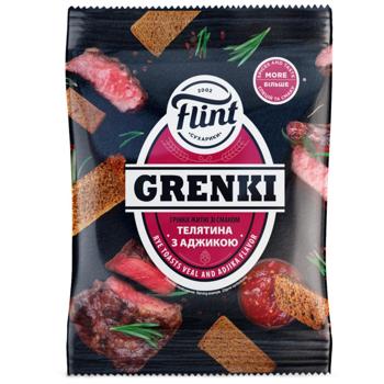 Flint Grenki Veal and Adjika Flavored Rye Crackers 100g