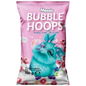 Сніданок сухий Messis Bubble Hoops Кільця злакові зі смаком жувальної гумки 150г - купити, ціни на Епіцентр FOOD - фото 1