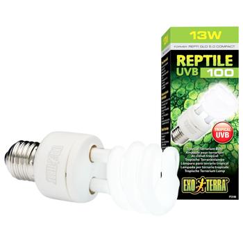 Компактна люмінесцентна лампа Exo Terra «Reptile UVB 100» для опромінення променями УФ-В спектра 13 W, E27 (для опромінення) - купити, ціни на MasterZoo - фото 1