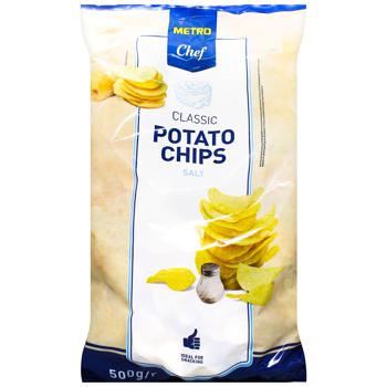 Metro Chef Salted Potato Chips 500g - buy, prices for METRO - photo 1