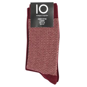 IO Stripe Set of Men's Socks s.41-46 Cherry 2 pairs