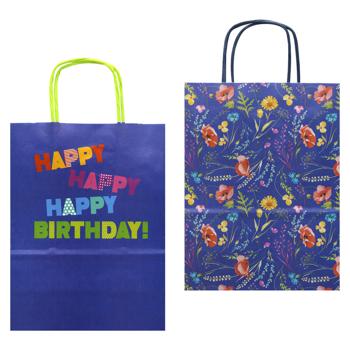 Подарочный пакет Happycom Крафт Everyday Prints 16*8*21см - купить, цены на МегаМаркет - фото 1