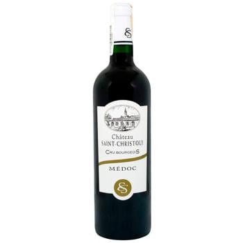 Вино Premium Vins Chateau San Christoly червоне сухе 13% 0,75l - купити, ціни на Cупермаркет "Харків" - фото 1