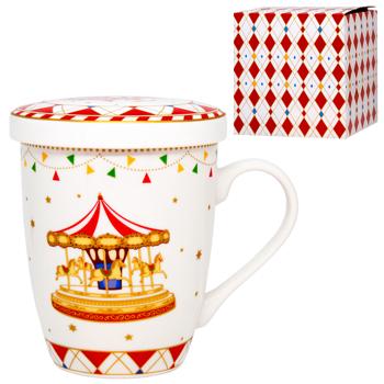 Bona Di Winter's Tale Mug with Lid and Metal Filter 340ml