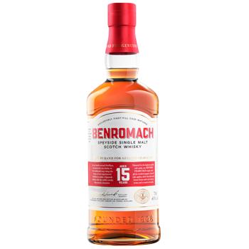 Віскі Benromach 15 років 43% 0,7л в коробці