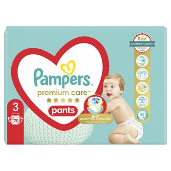 Pampers Premium Care Pants Diaper Size 3 Midi 6-11kg 70pcs - buy, prices for METRO - photo 2