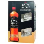 Віскі White&Mackay 40% 0,7л + 2 склянки у коробці