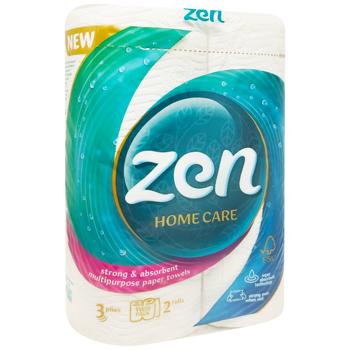 Полотенца бумажные Zen Home Care 3-слойные 2шт - купить, цены на Cупермаркет "Харьков" - фото 3