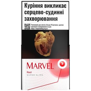 Сигарили Marvel Red Super Slim 25шт - купити, ціни на Auchan - фото 2