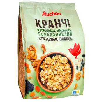 Auchan Crunchies with Nuts, Seeds and Raisins 350g - buy, prices for Auchan - photo 1