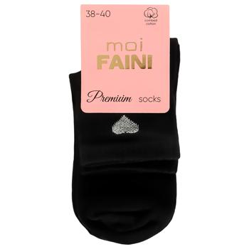 Moi Faini Heart Women's Black Socks Size 38-40 - buy, prices for - photo 1