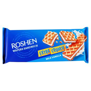 Вафлi Рошен Wafers Sandwich Crunch ваніль 142г Акція - купить, цены на Grono - фото 1
