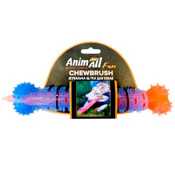AnimAll GrizZzly іграшка для собак жувальна щітка-кістка 24 см - помаранчевий - купити, ціни на MasterZoo - фото 1