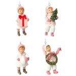 Koopman Boy/Girl Figurine Hanging Decoration 9cm in Assortment