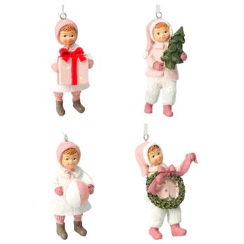 Прикраса підвісна Koopman Фігурка хлопчика/дівчинки 9см в асортименті