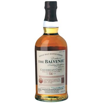 Виски Balvenie Caribbean Cask 14 лет 42% 0,7л - купить, цены на AlcoHub - фото 1