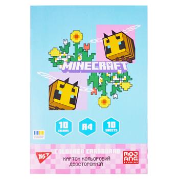 Картон цветной Yes Minecraft Spring двусторонний А4 10 листов