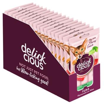Ласощі для котів Delickcious з тунцем та алое 15г*4шт - купити, ціни на - фото 2