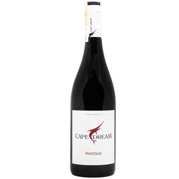 Вино Cape Dream Pinotage червоне сухе 12,5% 0,75л - купити, ціни на AlcoHub - фото 1