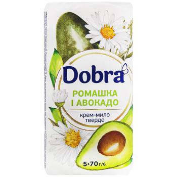 Крем-мило тверде Dobra Ромашка і авокадо 70г х 5шт - купити, ціни на - фото 2