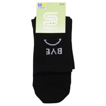 Носки Premier Socks подростковые высокие HI-BYE р.23-25 черный - купить, цены на ЕКО Маркет - фото 1
