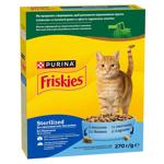 Friskies Dry Food with Salmon and Vegetables for Sterilised Cats 270g