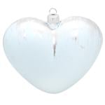 Silver-Blue Potal Volume Heart Decoration 100mm