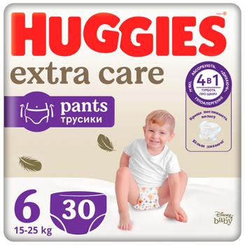 Підгузки-трусики Huggies Extra Care 6 15-25кг 30шт - купити, ціни на METRO - фото 1