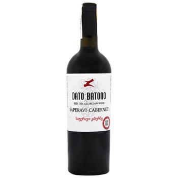 Dato Batono Saperavi Cabernet Red Dry Wine 11-12% 0.75l - buy, prices for ULTRAMARKET - photo 1