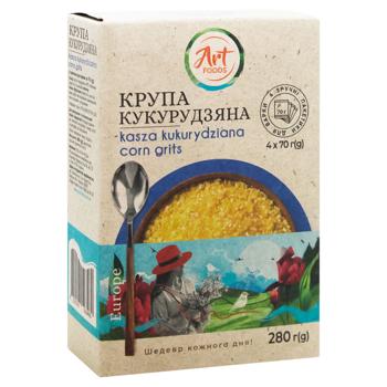 Крупа кукурудзяна Art Foods в пакетиках 4х70г - купити, ціни на Ідеал - фото 1