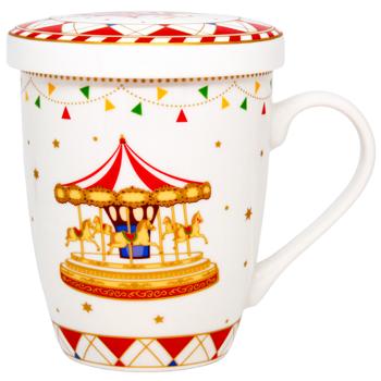 Кружка Bona Di Зимняя сказка с крышкой и металлическим фильтром 340мл - купить, цены на WINETIME - фото 4