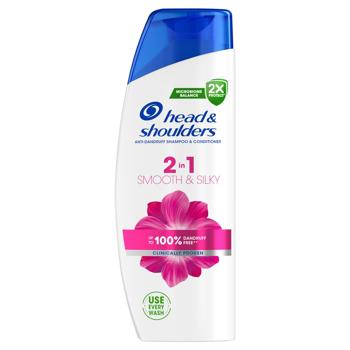 Шампунь та бальзам-ополіскувач Head&Shoulders 2в1 Smooth&Silky 330мл - купити, ціни на NOVUS - фото 3