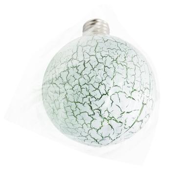 White with Green Plastic Christmas Ball 10cm