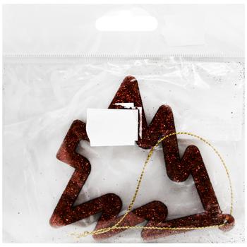 Прикраса новорічна підвіс Ялинка 9*9 см - купити, ціни на МегаМаркет - фото 4