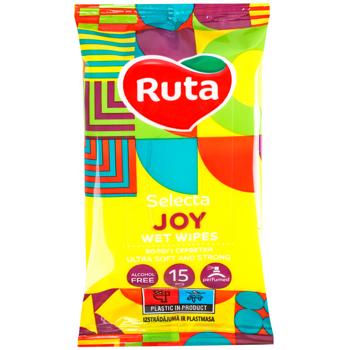 Влажные салфетки Ruta Selecta Joy 15шт - купить, цены на Чудо Маркет - фото 1