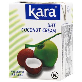Вершки Kara кокосові 24% 200мл - купити, ціни на ULTRAMARKET - фото 1